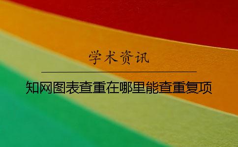 學術圖表查重在哪里能查重復項