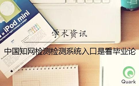 中國知網檢測檢測系統入口是看畢業論文的字量是字符？