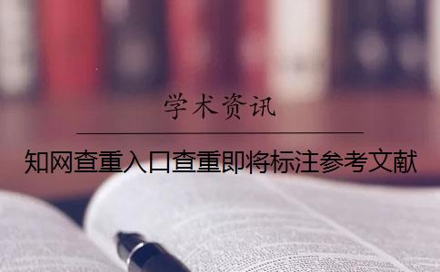 學術查重入口查重即將標注參考文獻