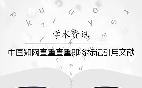 中國學術查重查重即將標記引用文獻