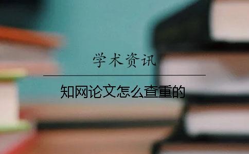 學術論文怎么查重的