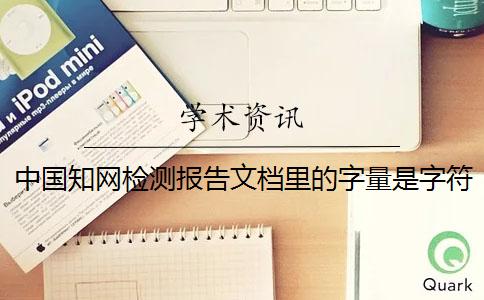 中國學(xué)術(shù)檢測報告文檔里的字量是字符數(shù)數(shù)還是字量