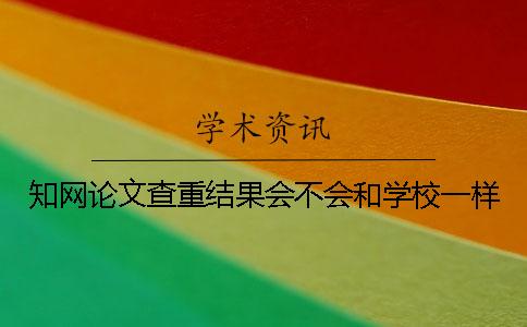 學術論文查重結果會不會和學校一樣